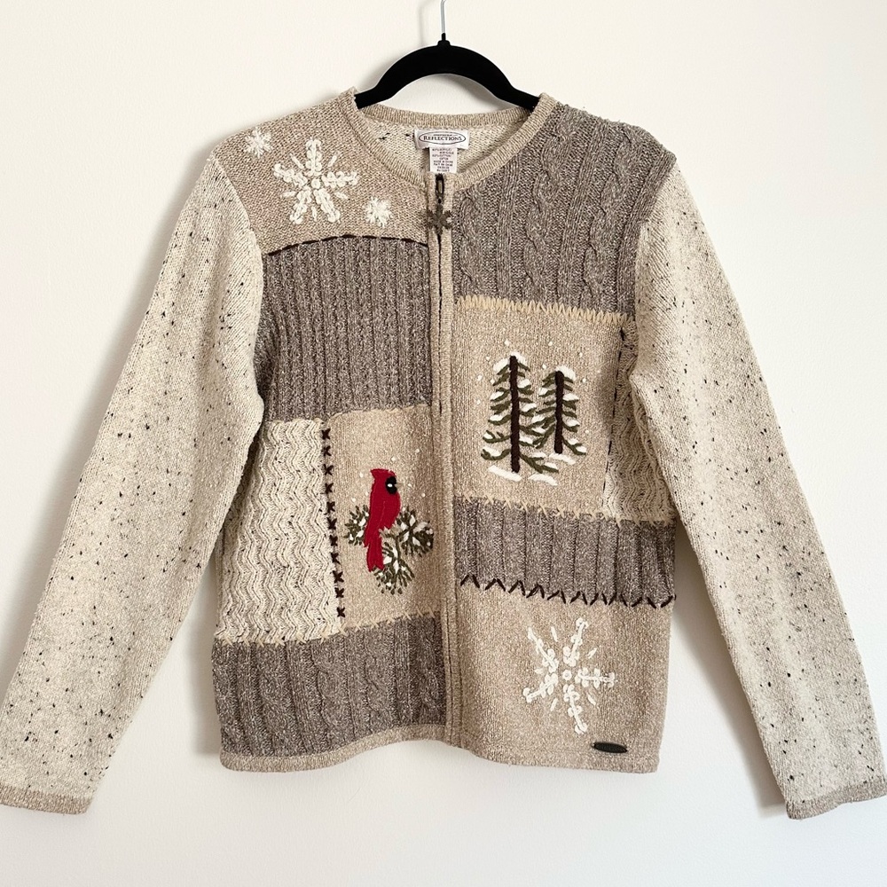 Northern Reflections Beige and Brown Cardigan